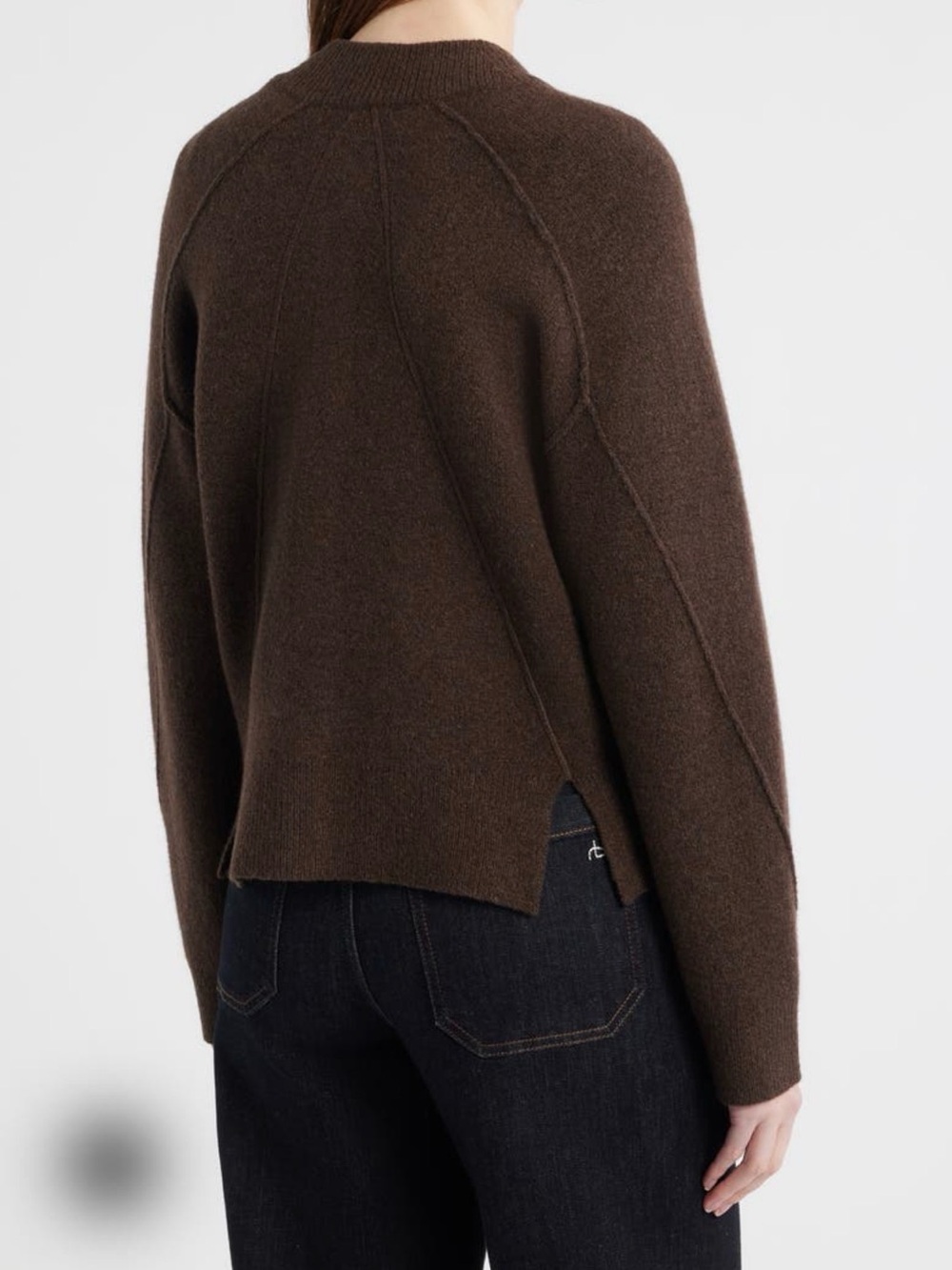 NEW NEW. Beautiful brown WOOL cardigan - Picture 5 of 5